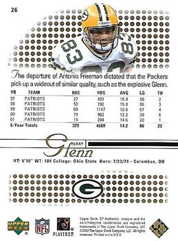 2002 SP Authentic - Gold #26 Terry Glenn Back