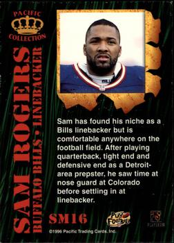 1996 Pacific Invincible - Smash-Mouth #SM16 Sam Rogers Back