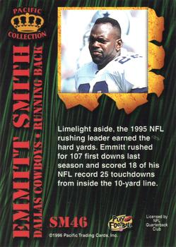1996 Pacific Invincible - Smash-Mouth #SM46 Emmitt Smith Back