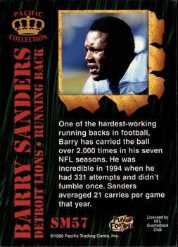 1996 Pacific Invincible - Smash-Mouth #SM57 Barry Sanders Back