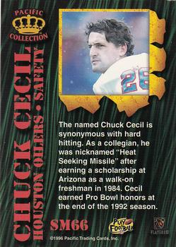 1996 Pacific Invincible - Smash-Mouth #SM66 Chuck Cecil Back