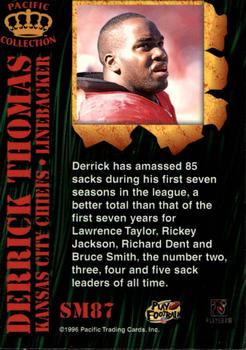 1996 Pacific Invincible - Smash-Mouth #SM87 Derrick Thomas Back