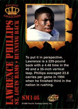 1996 Pacific Invincible - Smash-Mouth #SM146 Lawrence Phillips Back