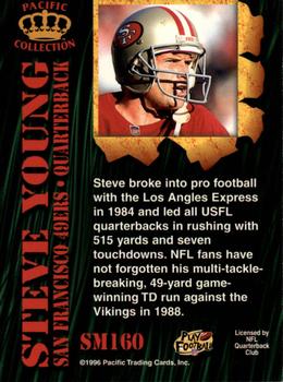 1996 Pacific Invincible - Smash-Mouth #SM160 Steve Young Back