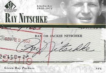 2002 SP Legendary Cuts - Autograph Cuts #LC-RN Ray Nitschke Front