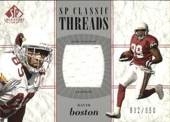 2002 SP Legendary Cuts - SP Classic Threads #CC-BO David Boston Front