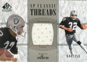 2002 SP Legendary Cuts - SP Classic Threads #CC-MA Marcus Allen Front