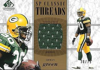 2002 SP Legendary Cuts - SP Classic Threads Gold #CC-AG Ahman Green Front