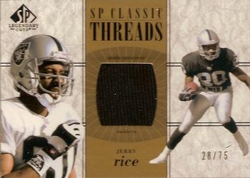 2002 SP Legendary Cuts - SP Classic Threads Gold #CC-JR Jerry Rice Front