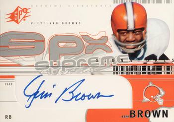 2002 SPx - Supreme Signatures #SS-JB Jim Brown Front