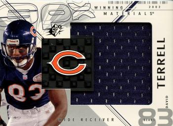 2002 SPx - Winning Materials #WM-DT David Terrell Front