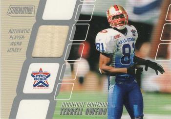2002 Stadium Club - Highlight Material #HM-TO Terrell Owens Front