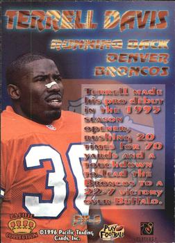 1996 Pacific Litho-Cel - Feature Performers #FP-5 Terrell Davis Back