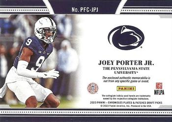 2023 Panini Chronicles Draft Picks - Plates and Patches Full Coverage #PFC-JPJ Joey Porter Jr. Back