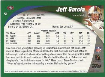 2002 Topps - Topps Collection #51 Jeff Garcia Back