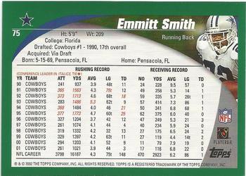 2002 Topps - Topps Collection #75 Emmitt Smith Back