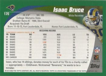 2002 Topps - Topps Collection #170 Isaac Bruce Back