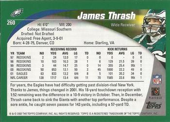 2002 Topps - Topps Collection #260 James Thrash Back
