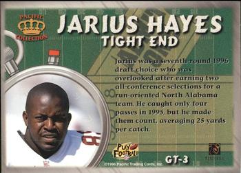 1996 Pacific Litho-Cel - Game Time #GT-3 Jarius Hayes Back