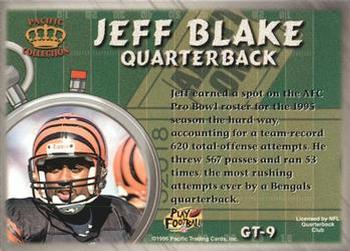 1996 Pacific Litho-Cel - Game Time #GT-9 Jeff Blake Back