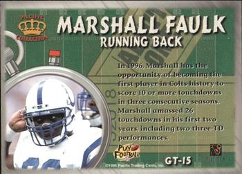 1996 Pacific Litho-Cel - Game Time #GT-15 Marshall Faulk Back