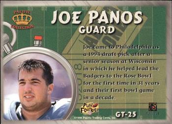 1996 Pacific Litho-Cel - Game Time #GT-25 Joe Panos Back