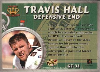 1996 Pacific Litho-Cel - Game Time #GT-33 Travis Hall Back