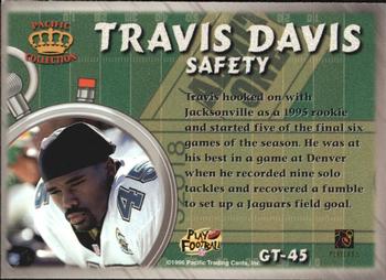 1996 Pacific Litho-Cel - Game Time #GT-45 Travis Davis Back