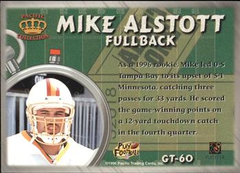 1996 Pacific Litho-Cel - Game Time #GT-60 Mike Alstott Back
