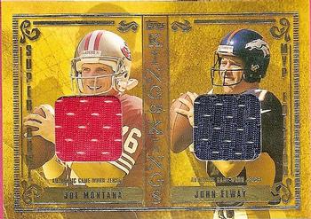 2002 Topps - King of Kings Super Bowl MVP Jerseys #K-ME Joe Montana / John Elway Front