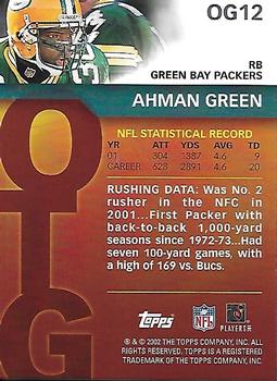 2002 Topps - Own the Game #OG12 Ahman Green Back