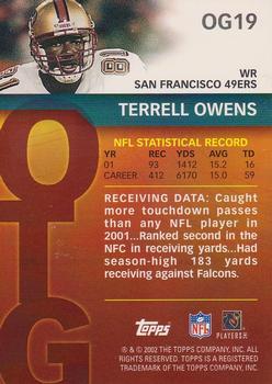 2002 Topps - Own the Game #OG19 Terrell Owens Back
