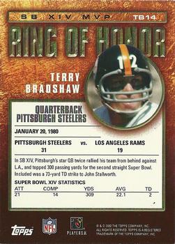2002 Topps - Ring of Honor #TB14 Terry Bradshaw Back