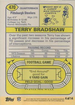 2002 Topps - Terry Bradshaw Reprints #4 Terry Bradshaw Back