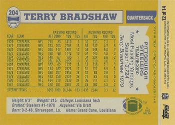 2002 Topps - Terry Bradshaw Reprints #12 Terry Bradshaw Back
