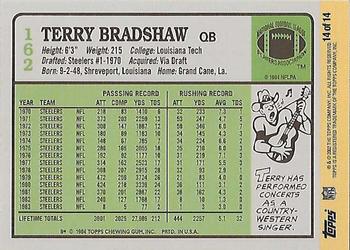 2002 Topps - Terry Bradshaw Reprints #14 Terry Bradshaw Back