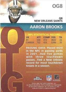 2002 Topps Chrome - Own the Game #OG8 Aaron Brooks Back