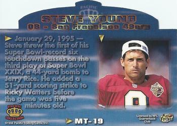 1996 Pacific Litho-Cel - Moments in Time #MT-19 Steve Young Back