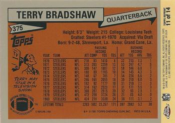 2002 Topps Chrome - Terry Bradshaw Reprints #11 Terry Bradshaw Back
