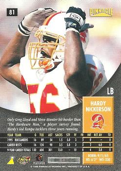 1996 Pinnacle #81 Hardy Nickerson Back