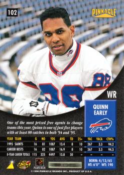 1996 Pinnacle #102 Quinn Early Back
