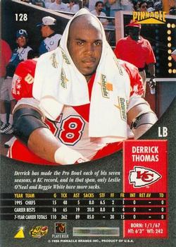 1996 Pinnacle #128 Derrick Thomas Back
