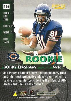 1996 Pinnacle #156 Bobby Engram Back