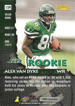 1996 Pinnacle #159 Alex Van Dyke Back