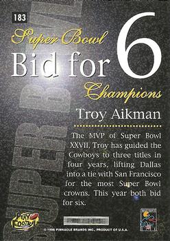1996 Pinnacle #183 Troy Aikman Back