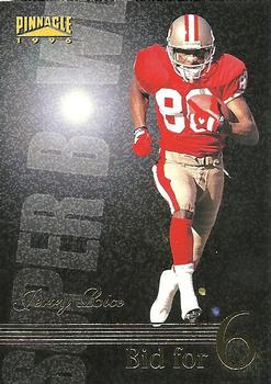 1996 Pinnacle #190 Jerry Rice Front