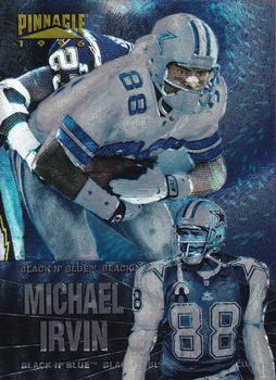 1996 Pinnacle - Black 'N Blue #4 Michael Irvin Front