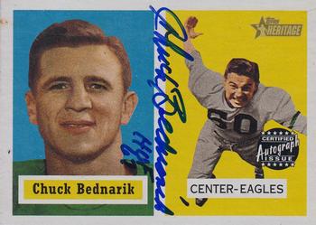 2002 Topps Heritage - Real One Autographs #HR-CB Chuck Bednarik Front