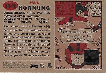 2002 Topps Heritage - Real One Autographs Red Ink #HR-PH Paul Hornung Back