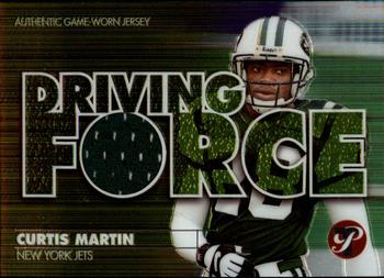 2002 Topps Pristine - Driving Force Jerseys #DF-CM Curtis Martin Front